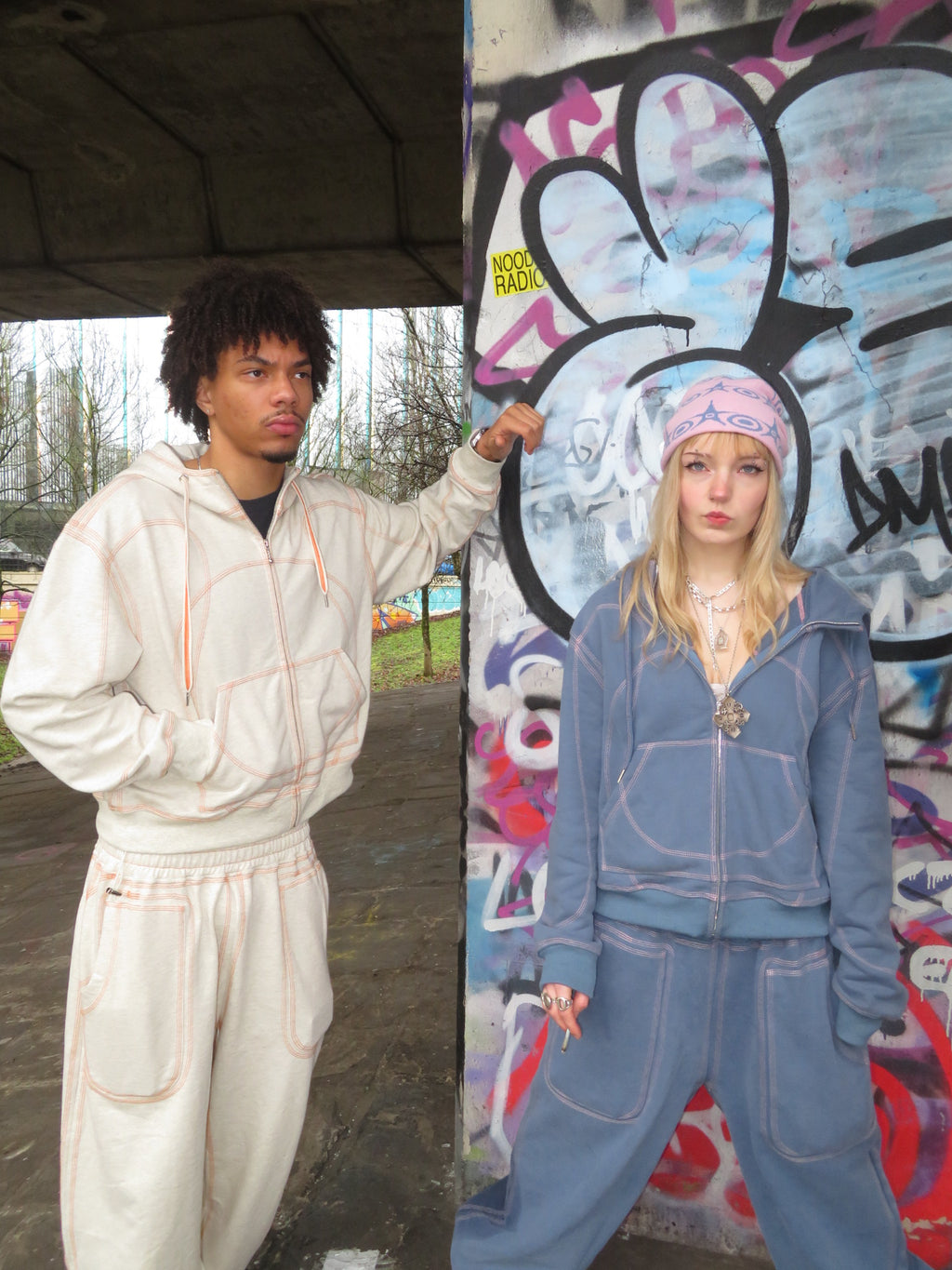AIRA REVERSIBLE BEANIE BLUE/PINK