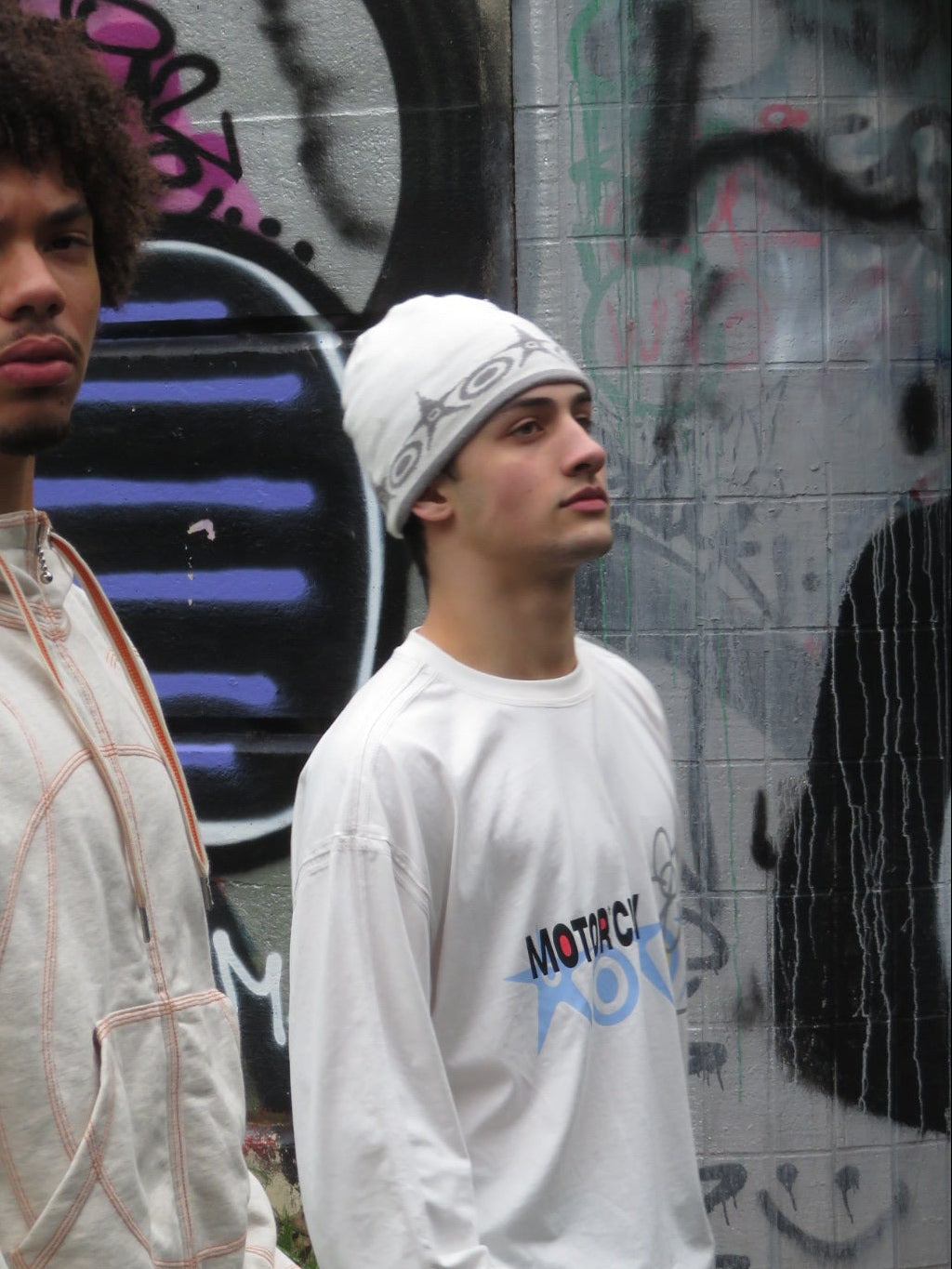 AIRA REVERSIBLE BEANIE GREY/WHITE